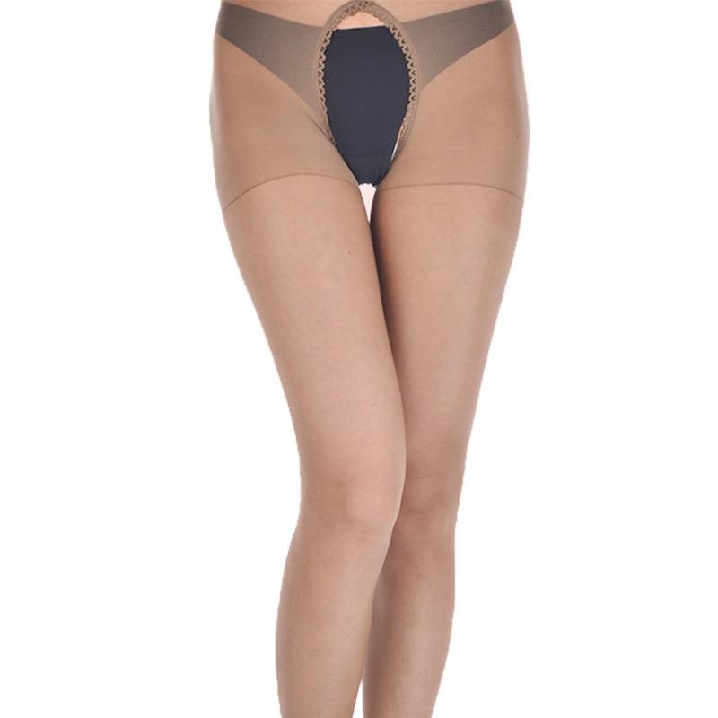 Women's Adult Sex Stockings Ultra-thin See-through Stockings Front and Rear Open Free Jumpsuits Stockings Sex Products