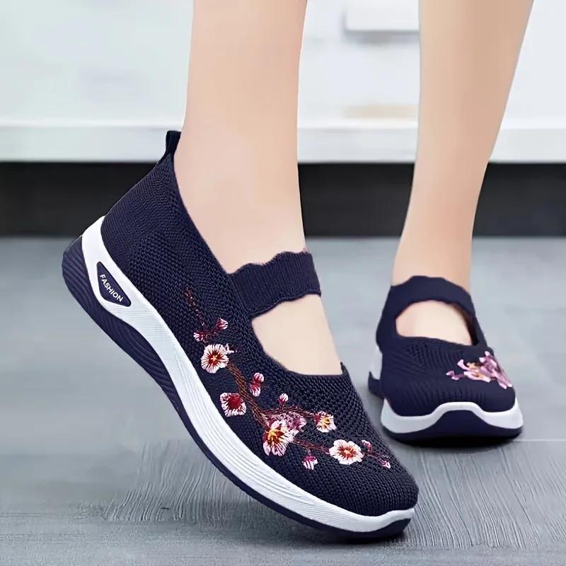 Fashion Women's Summer Breathable Mesh Flat Shoes Women's Shoes Casual Sports Shoes, Clearance 2025