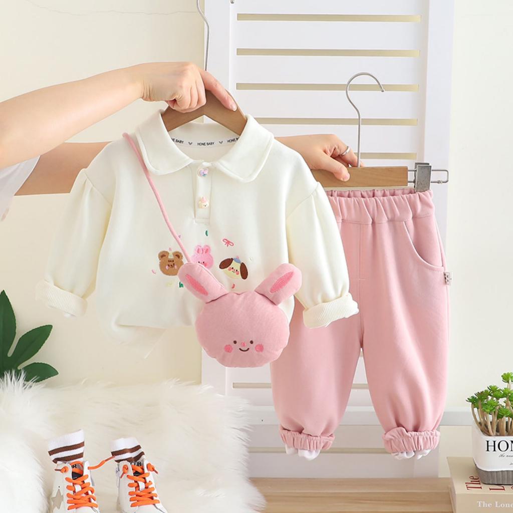 Uformelt langermet sett for barn, komfortable hverdagsantrekk