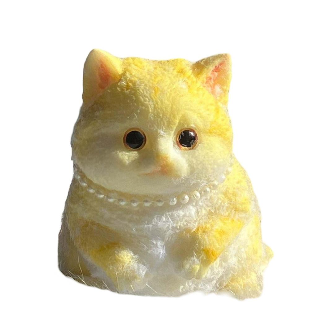 Cute Big Kitty Cat Taba Silicone Fuzzy Super Big Cat Kitten Handmade Squeeze Toy Mochi Toy Hand Relax Stress Release Gift