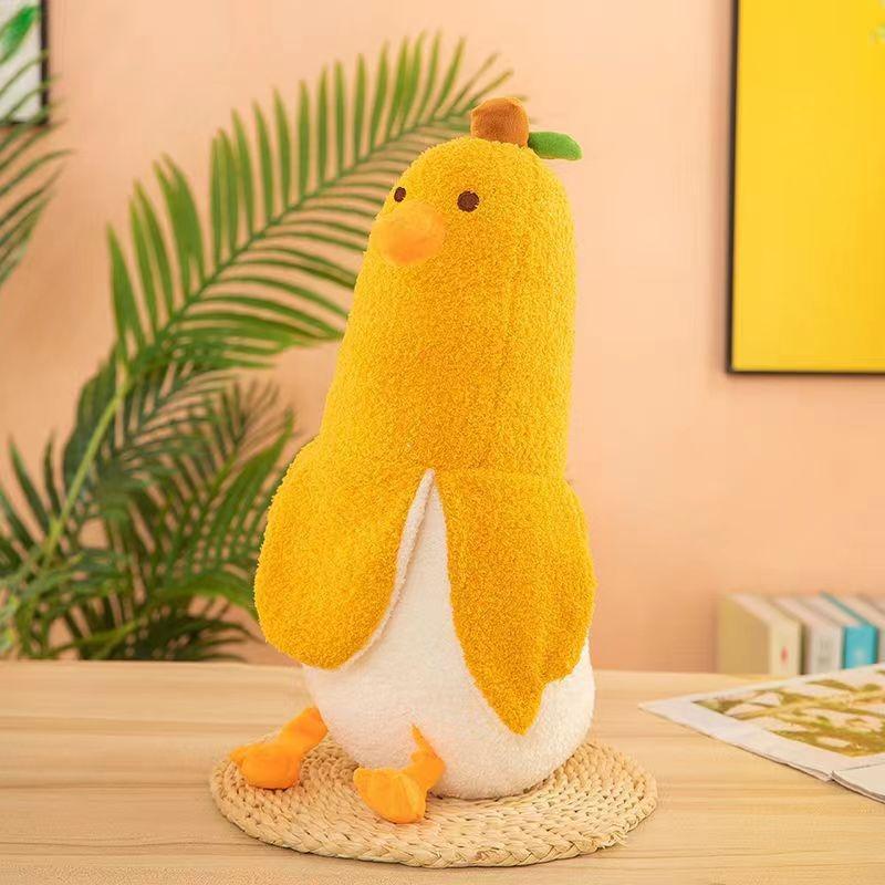 Banana Friend Duck Cute Banana Throw Pillow Plush Toy Funny Doll Throwing Pillow Sleeping Leg Clamping Gift for Girlfriend