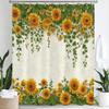 Beautiful Sunflower Flowers Shower Curtain Partition Hanging Bathroom Curtain With Hooks Washable Home Decoration Curtain
