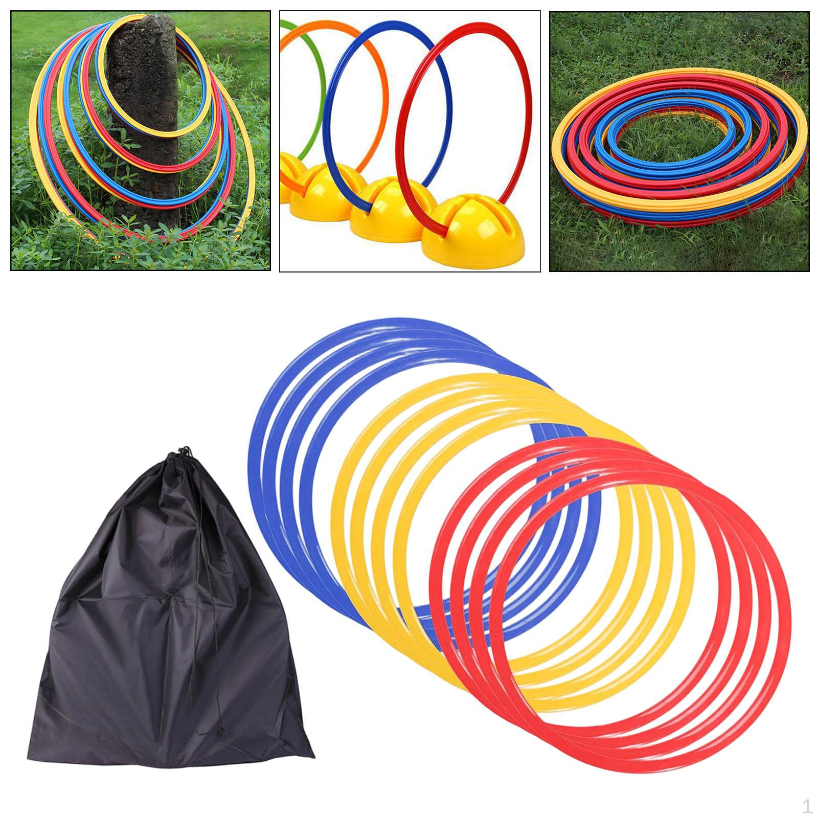12 Agility Rings for Balance And Coordination Exercises, Jump Rope Games. 30cm