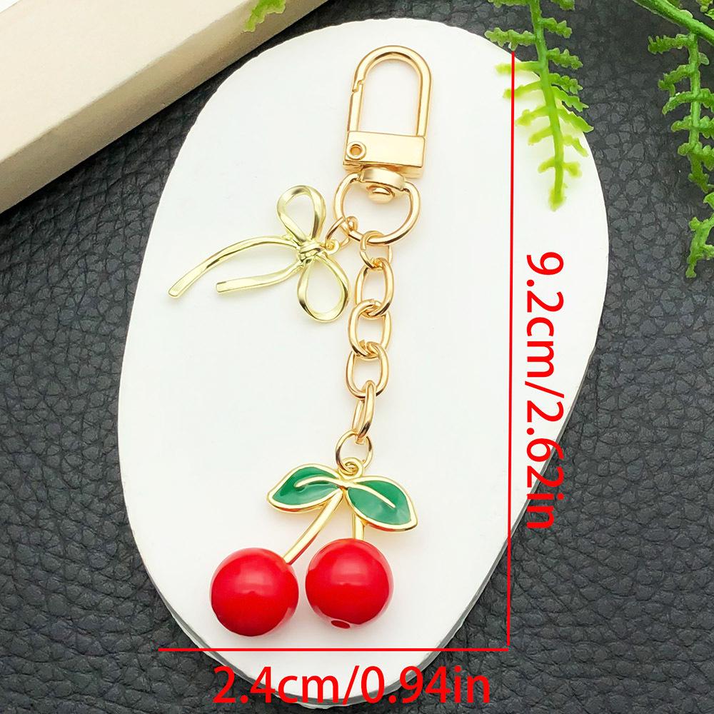Cherry Keychain Drip Oil Alloy Pendant Bag Charm Gift