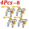 1-4pcs 4/6'' Garden Hose Brass Tap Faucet One Into Two Out 4 Points All Copper Faucet for Outdoor Garden Balcony Hose Connector