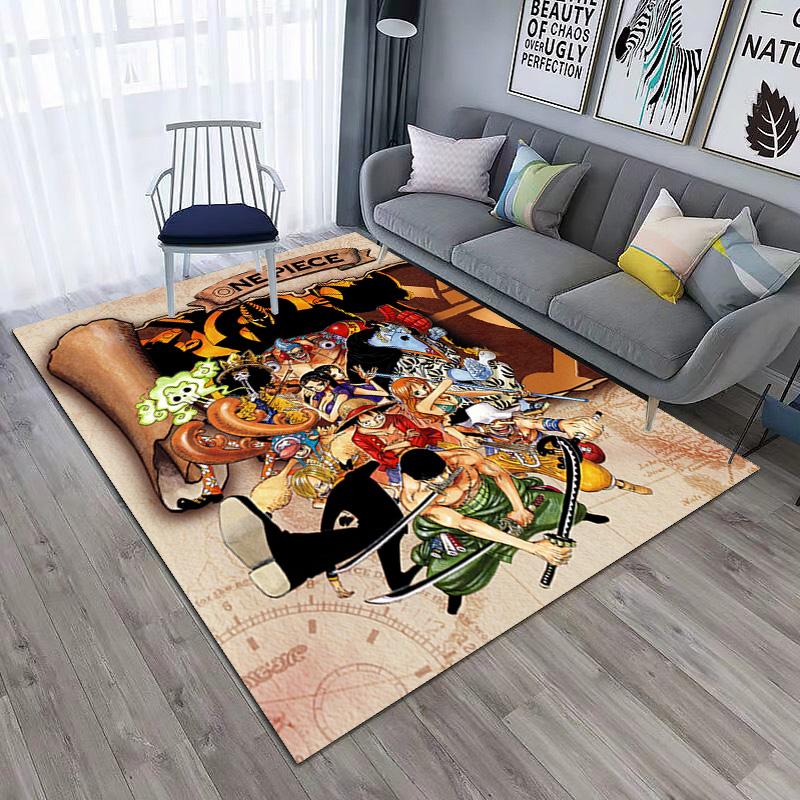 Starring the Japanese Cartoon ONE PIECE Monkey D. Luffy Carpet Is Suitable for Living Room and Bedroom Doormats Office Balcony Decorative Carpet V20