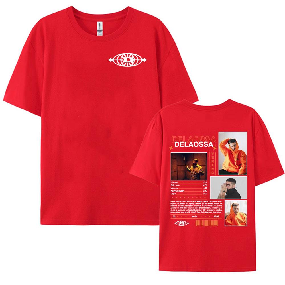 Rapper Delaossa Veneno Album Tour 2025 Cover Tee Shirt for Men Women Hip Hop Punk Fashion T Shirts Oversized Pure Cotton TShirt