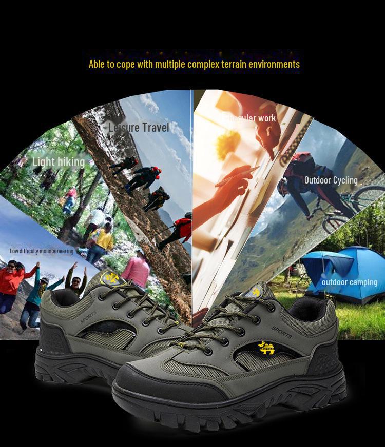 Men's Lightweight Breathable Hiking Shoes: Versatile Fashionable Outdoor Footwear for Autumn and Winter