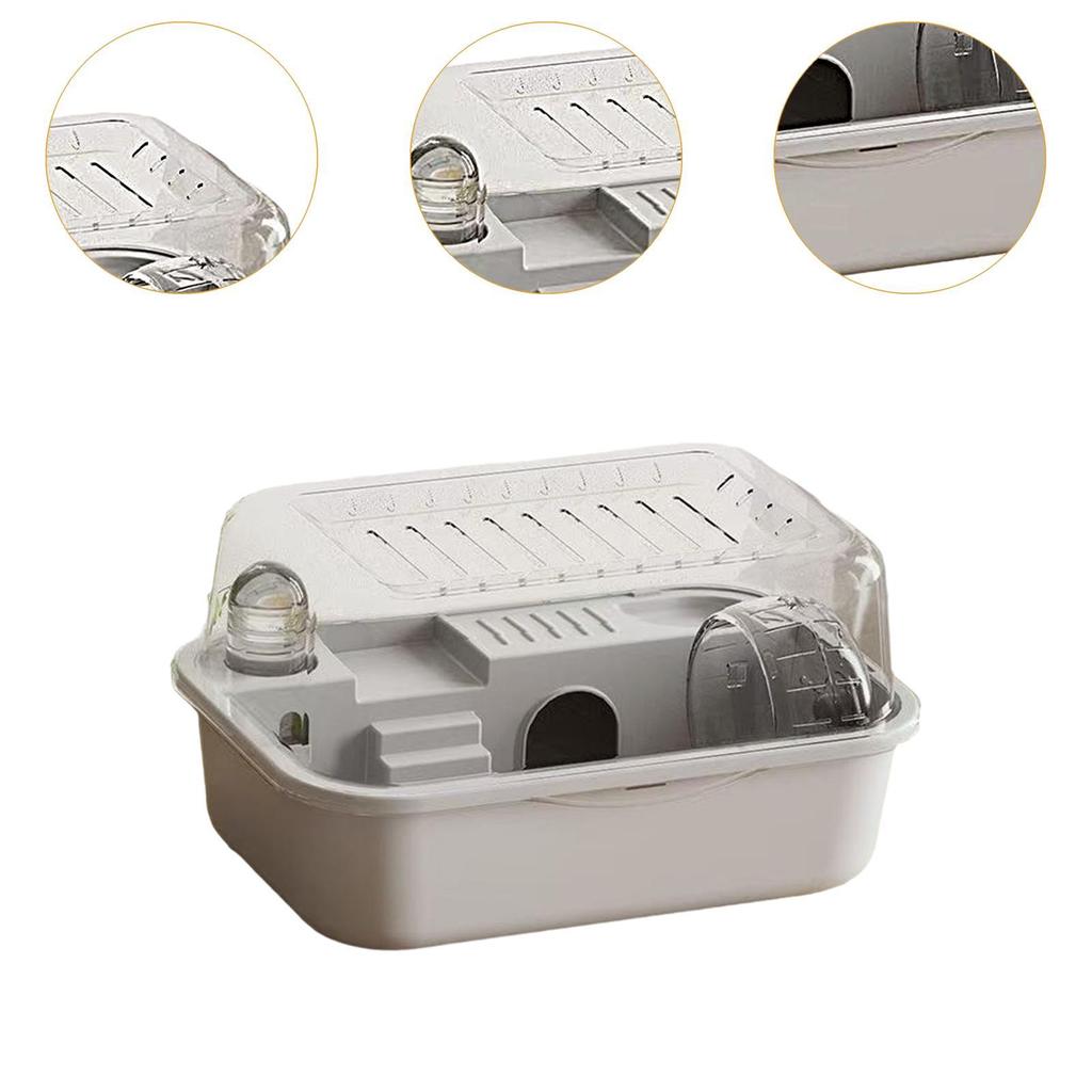 Large Hamster Cage Habitat Open Roof Breathable Silent Runway Portable House