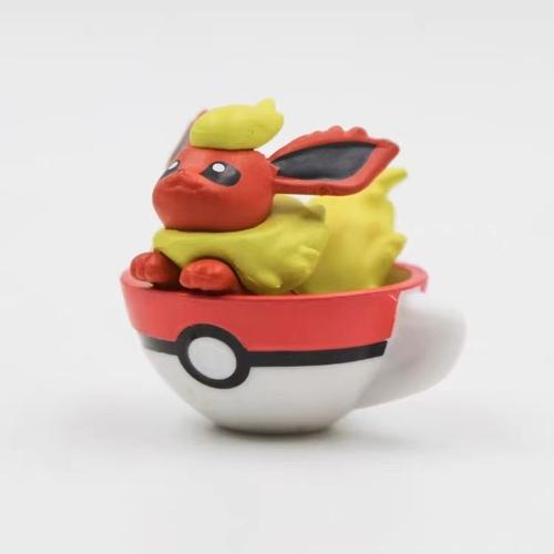 Japanese Gashapon Capsule Toy Pokemon Pikachu in a Teacup Action Figures Pikachu Eevee Poké Ball Model Toys Desktop Decorations