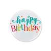 New Happy Birthday Theme Party Badge White Tinplate Handmade Birthday Badge 