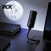 Car Interior Atmosphere Light USB Projector Lamp with 2 Films, Moon & Milky Way LED Projection Romantic Light, 360 Degrees Rotating for Car,