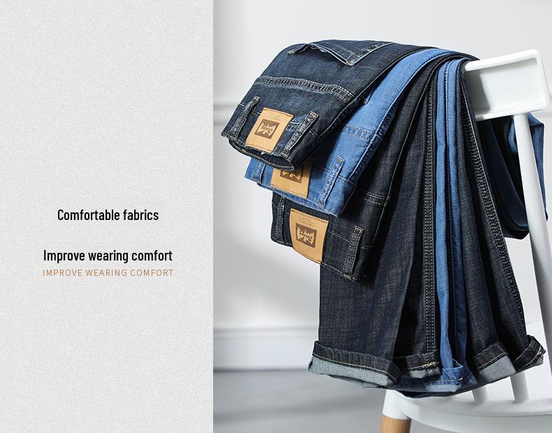 Herren Tencel Loose Jeans - Leichte, fließende, lässige Hose für Frühling/Sommer