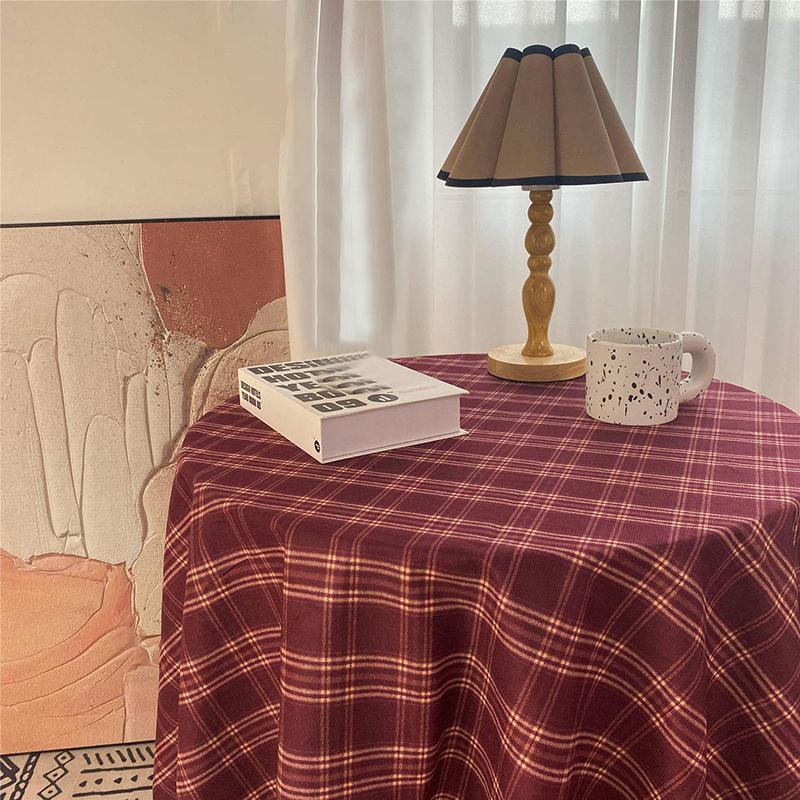 Christmas Tablecloth Xmas Red Green Tartan Buffalo Plaids Table Cloth Cover Kitchen Dining Party Holiday Farmhouse Decoration