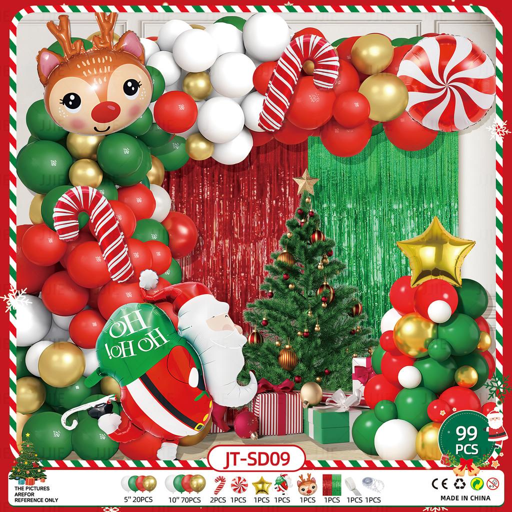 Xiyin Tiktok Temu Christmas Balloon Set Cane Elk Ornament Party