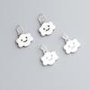 S925 Sterling Silver Smiley Face White Cloud Pendant for DIY Bracelets, Necklaces, Charms & Jewelry.