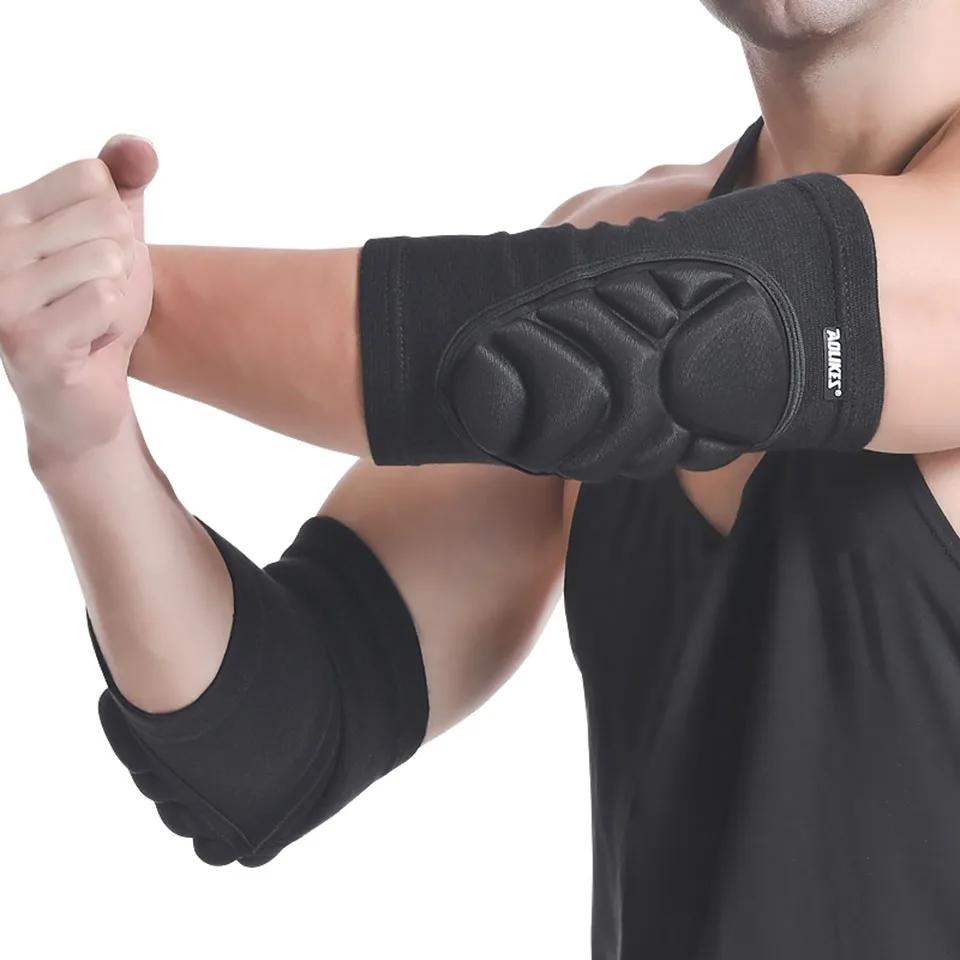 2 pezzi 1 Paio Ginocchiere Gomitiere Gomito Protettore Pallavolo Spugna Supporto Compressione Tutori Gomito per Pallacanestro Tennis Calcio