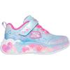 Skechers Heart Lights Durable Low Top Walking Shoes Baby Sneaker Blue Pink 302696N-LBMT