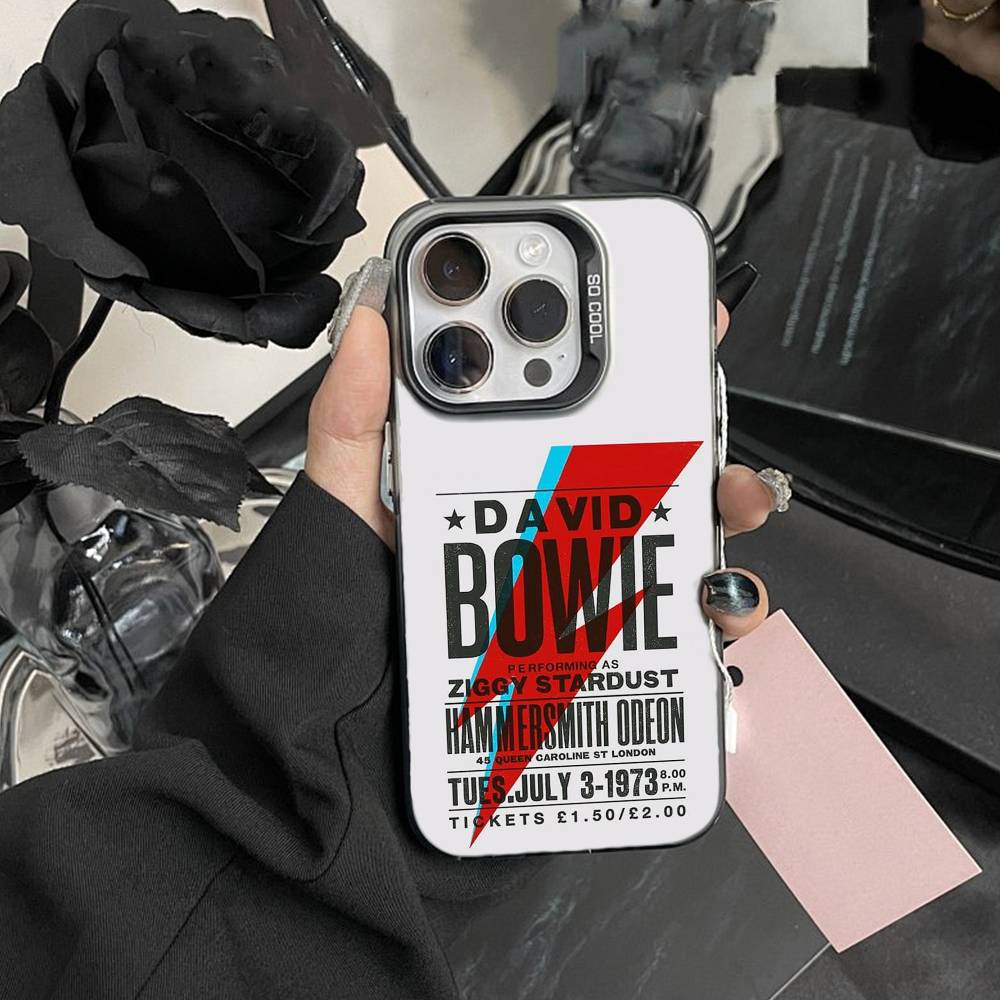 

Singer D-David B-Bowie Phone Case For iPhone 17,16,15,14,13,12,Pro MAX Black Matte Shockproof Cover iPhone16se4