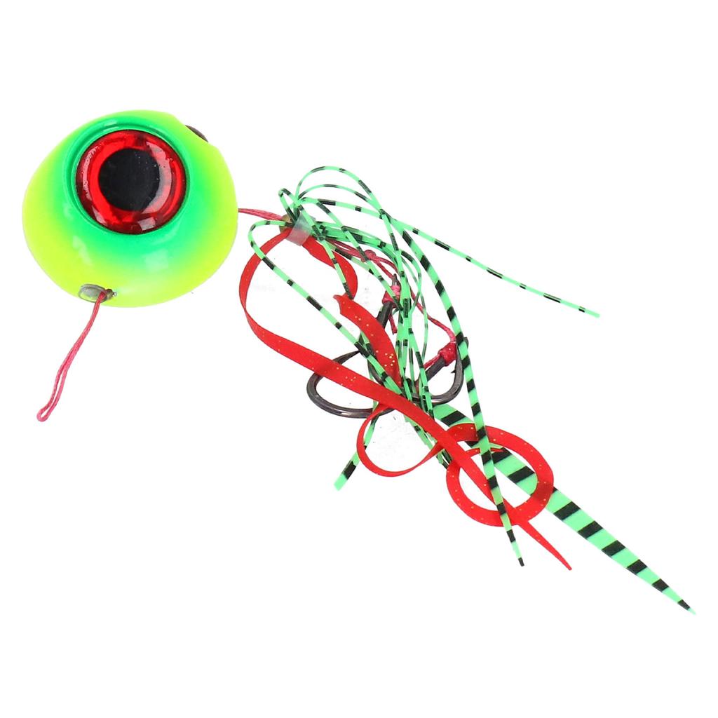 150g Fishing Lure High Carbon Steel 3D Eye Artificial Baits for River Sea Lake FishingYellow Green