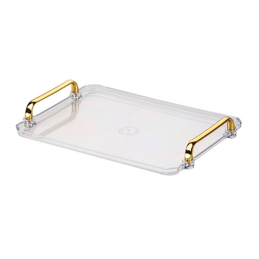 Chic Serving Tray Solid Color Appetizer Tray No Burrs Thicken Comfortable Grip Utility Dessert Tray