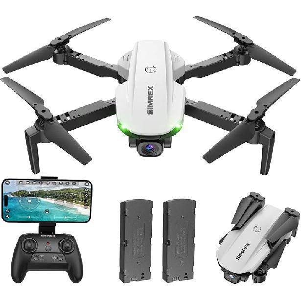 Drone With 1080P FPV Camera for Adults - Quadcopter Drone with Hover Stable, Foldable Mini Drones With One Key Start, Waypoint Fly, Headless Mode,