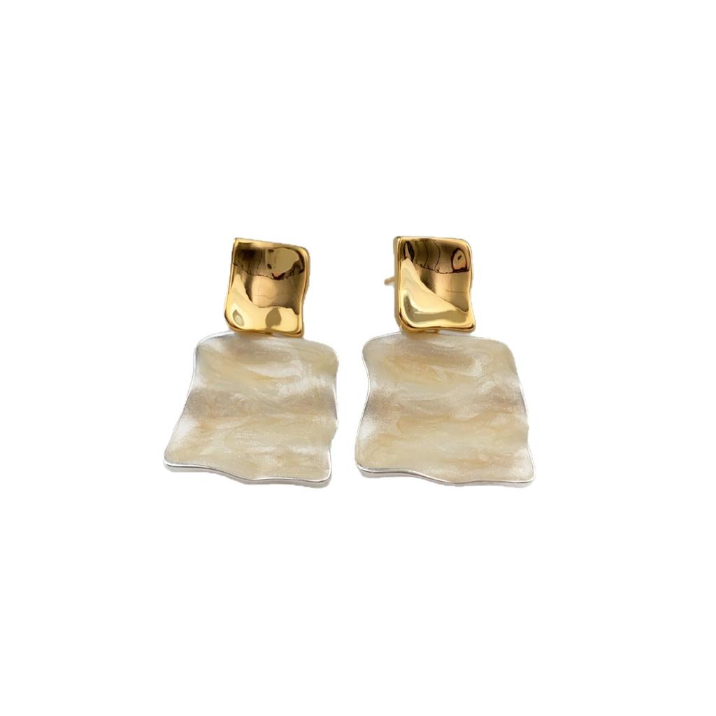 Simple Geometric Cold Wind Stud Earrings Unique Earrings Niche Design Sense High Sense Fresh Earrings