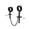 Earrings Punk Titanium Steel Cross Men Ear Cuff Dangle Earrings Korean Stud Earrings Women Ear Clip