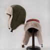Winter Thickened Northeast Lei Feng Hat Male Pilot Hat Wind Cold Ear Protector Hat Winter Couple Cycling Warm Men and Women
