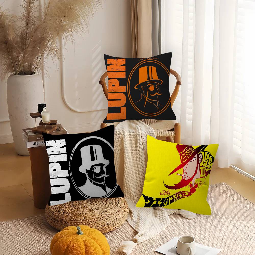 Lupin the Third anime   Personalized picture text home decorative pillows Household Gifts 45x45cm