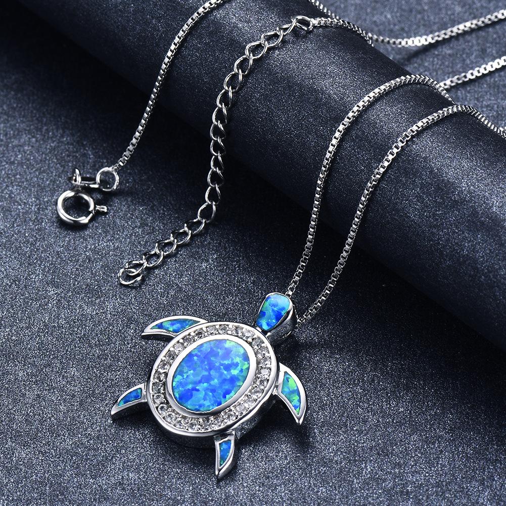 Cute European and American Turtle Micro Diamond Necklace with Versatile Temperament and Collarbone Chain