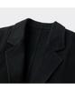 Customellow Black Notched Lapel Denim Jacket Cwjas26111Bkx