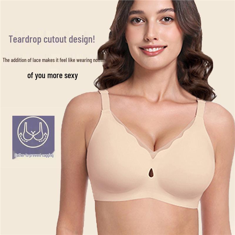 Plus Size Seamless Wavy Bra: Soft, Anti-Sagging Support, Sexy Lingerie for Women