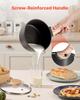 1.5 QT Saucepan, Nonstick Saucepan with Tempered Glass Lid, Multipurpose Cooking Sauce Pot with Detachable Handle, Sauce Pan Small Kitchen Cooking Pot