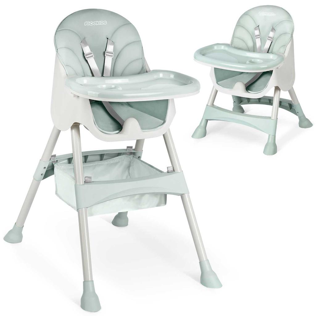 Milo high chair with table, green