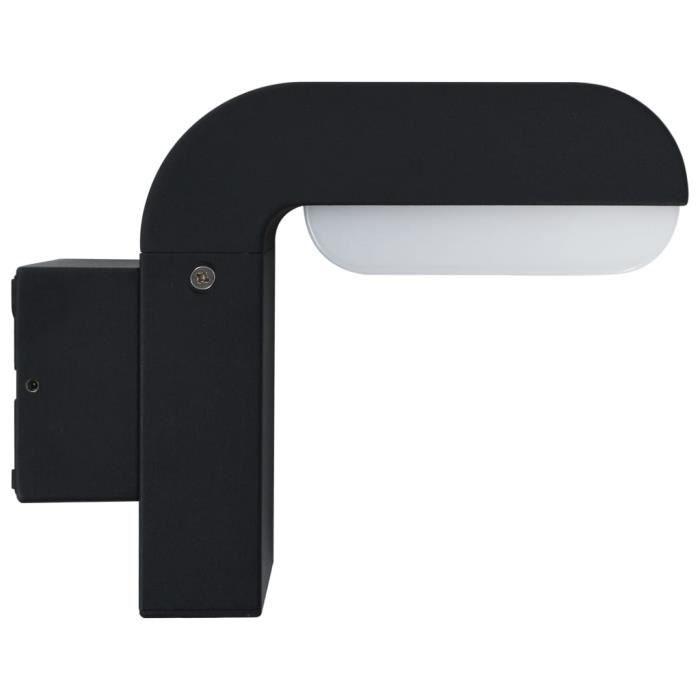 VidaXL Applique murale LED d'extérieur 9 W Noir Ovale