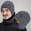 Unisex Winter Warm Knit Hat with Lining and Ear Protection Thickened Knit Beanie Suitable for Seniors Middle