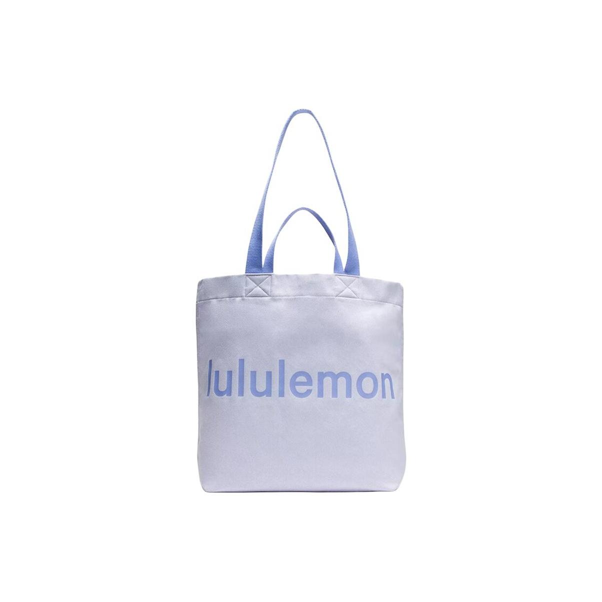 

Lululemon Double-Handle 17L Cotton Canvas Tote Bag Unisex Tote Bag Serene-Blue Dusty-Purple LU9BZBS-3 Tranquil Blue & Dusty Purple