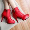 Europe, America, Autumn and Winter 2025 New Short Boots Women's Pointed High-heeled Rhinestone Thick-heeled Women's Shoes Black Side Zipper Fashion Bo
