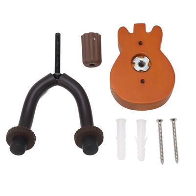 Gitarrenhaken Wandmontiert Buchenholz Eisen und Gummi Gitarrenhalter Haken für Zuhause Musikinstrumentengeschäfte