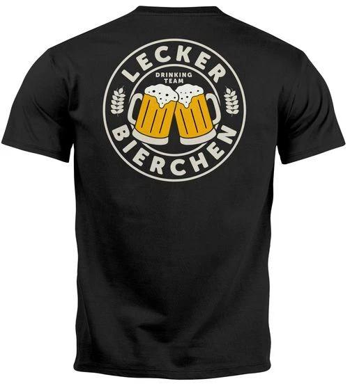 Men s T-Shirt back print delicious beer beer motif alcohol fun shirt saying- S