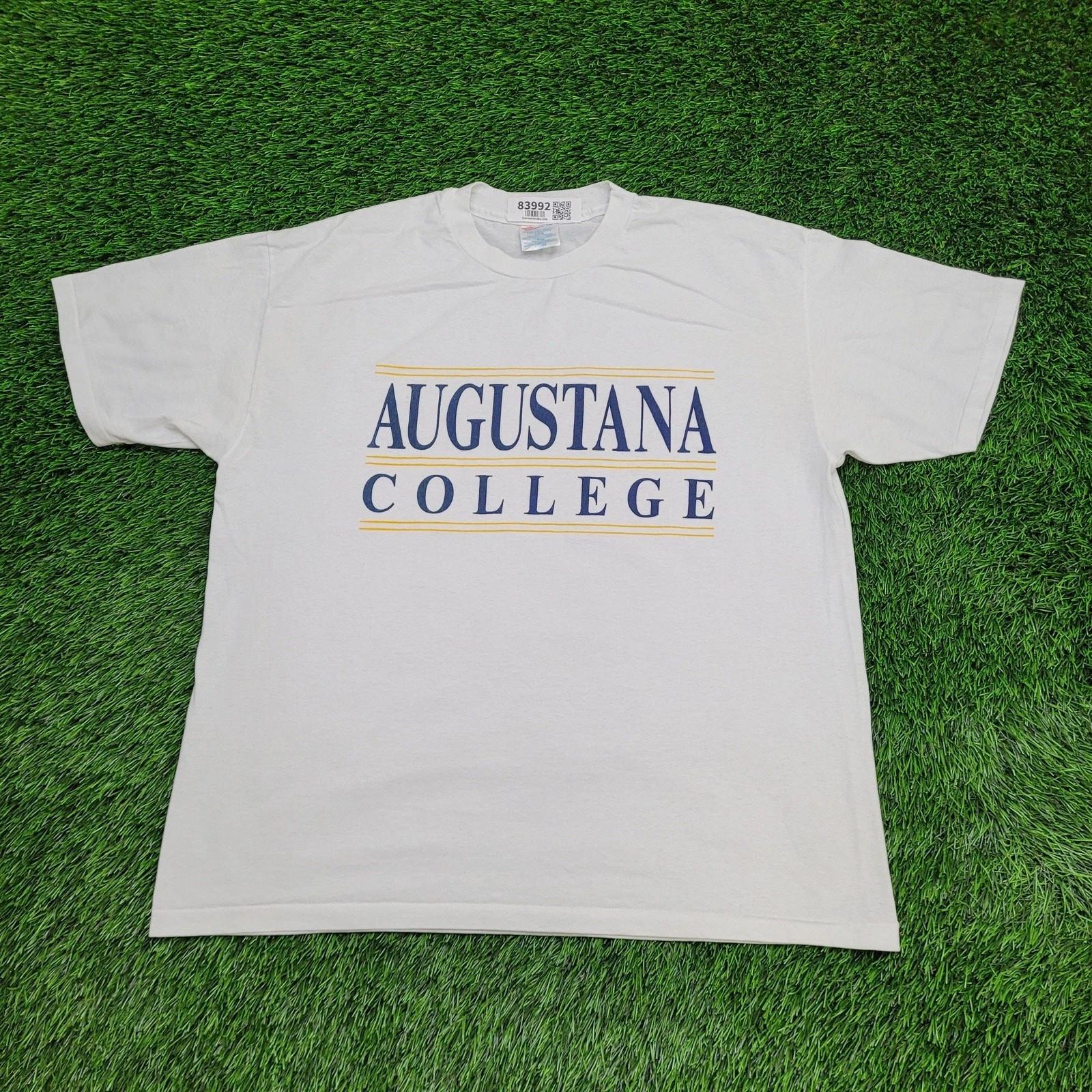 Vintage Augustuna College Shirt XL 23x27 White 4XL