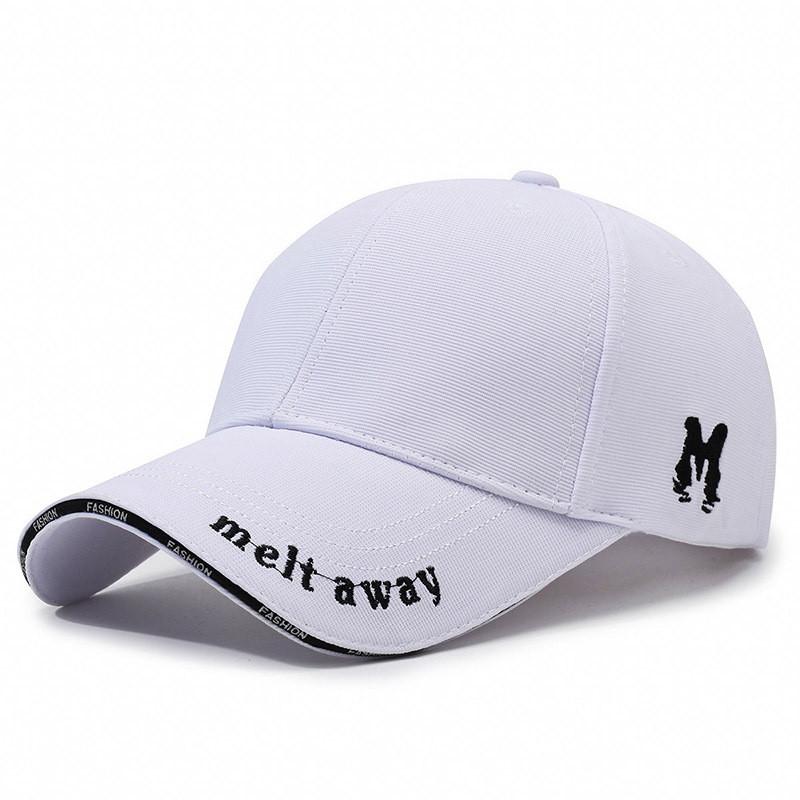 Letter Embroidery M Baseball Hat Outdoor Adjustable Sun Protection Breathable
