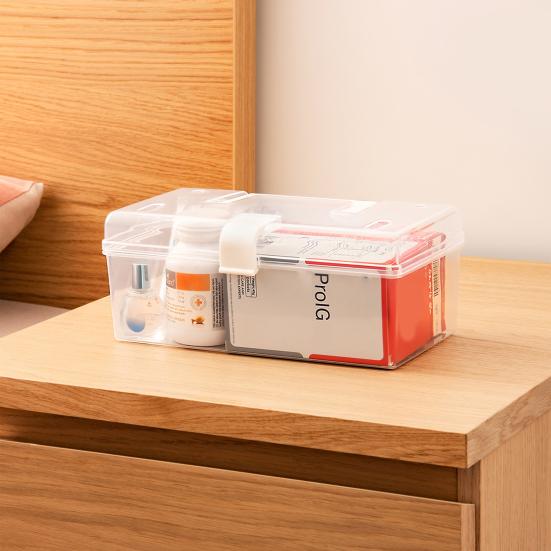 Storage Box Large Capacity Transparent Plastic All-purpose Face Cover Clear Organizer Box for Home