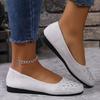 Platta Skor Dam 2026 Lätta Ballerina Sneakers Dam Glänsande Kristall Lågskor Dam Flock Mjuk Sula Gångskor för Dam