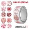 500Pcs/Roll Vintage Pink Art Series 02 Kids Rewards Stickers - DIY Scrapbooks Album Decor Sealing Label Decals