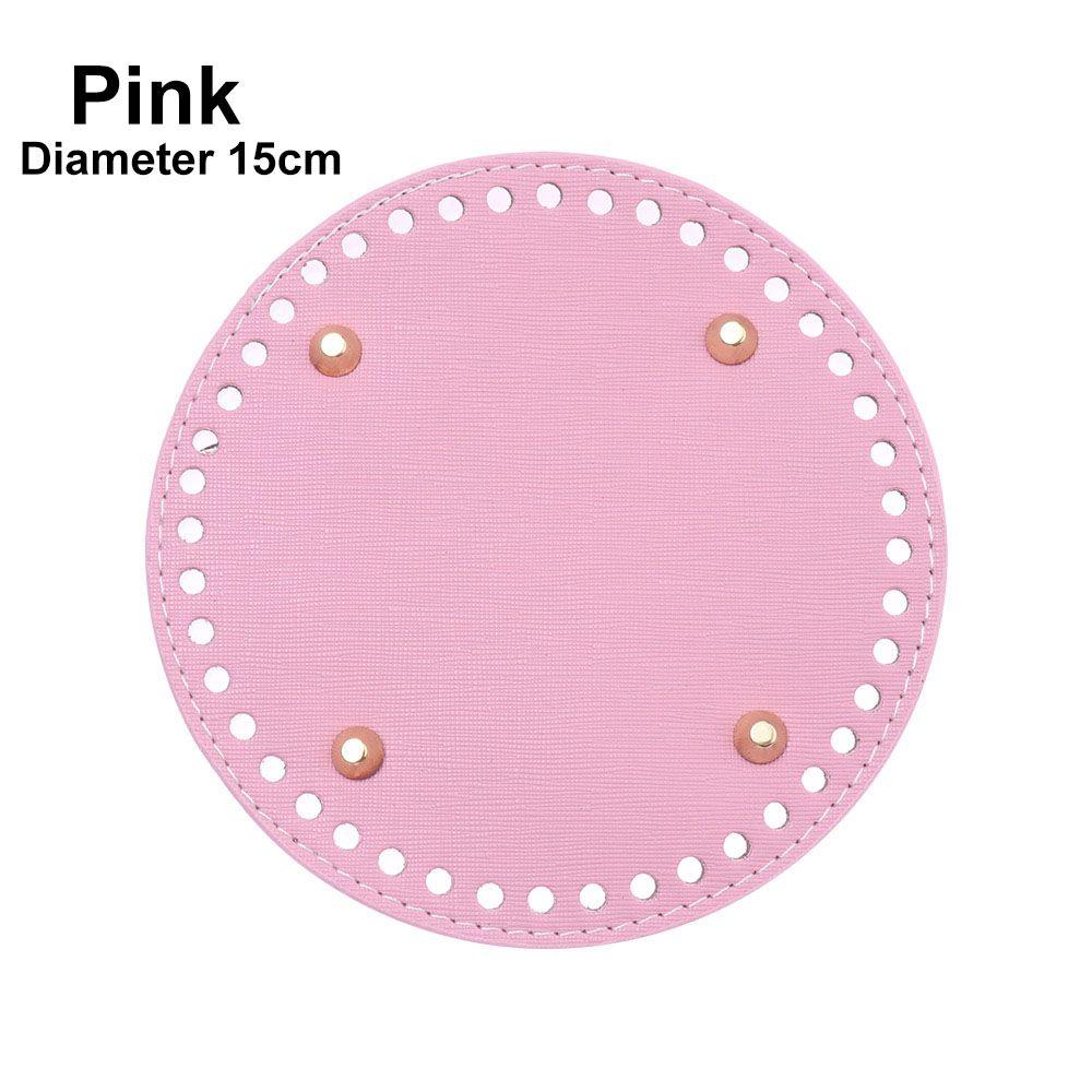 PU Leather Bag Accessories Long Bottom for Knitted Bag Handmade Bottom With 52 Holes DIY Crochet Bag Bottom