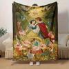 1pc, Enchanting Snow White and the Seven Dwarfs Home Decor Blanket: A Cozy Flannel Throw for Your Couch, Perfect Gift for Bedroom, Living Room
