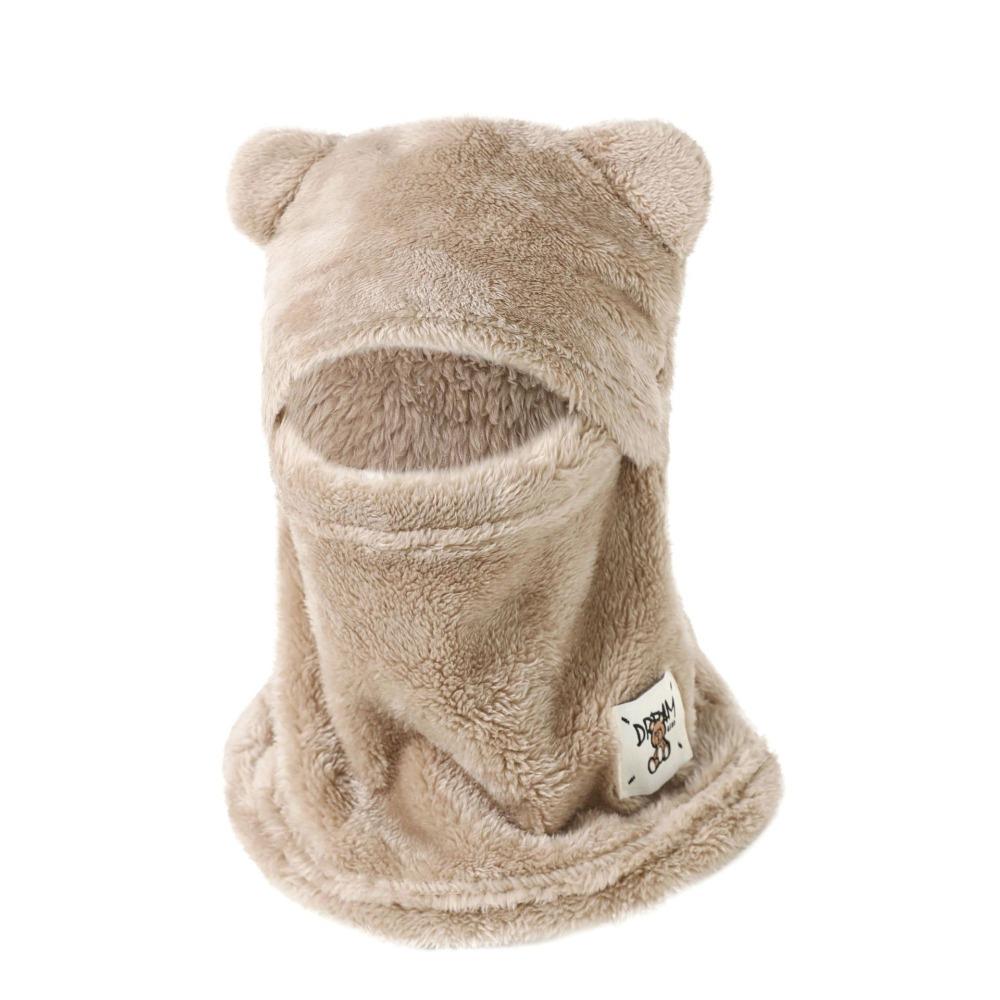 Plush Hat Scarf Cute Bear Pullover Hat New Warm Fluffy Hat Winter
