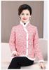 Retro Floral Chinese Style Cotton Padded Jacket for Middle-Aged Women